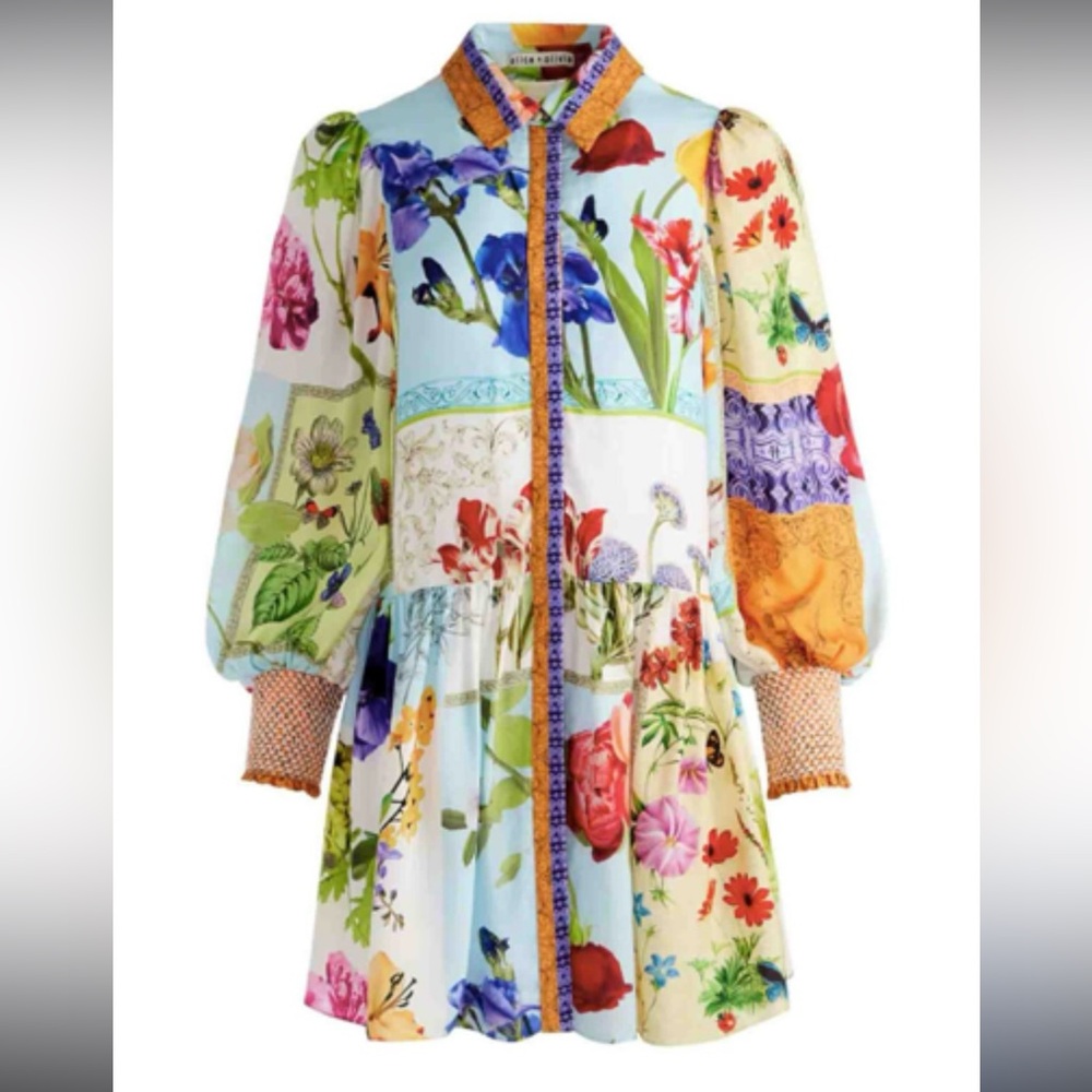 ALICE + OLIVIA Bertha puff sleeve mini dress BNWOT